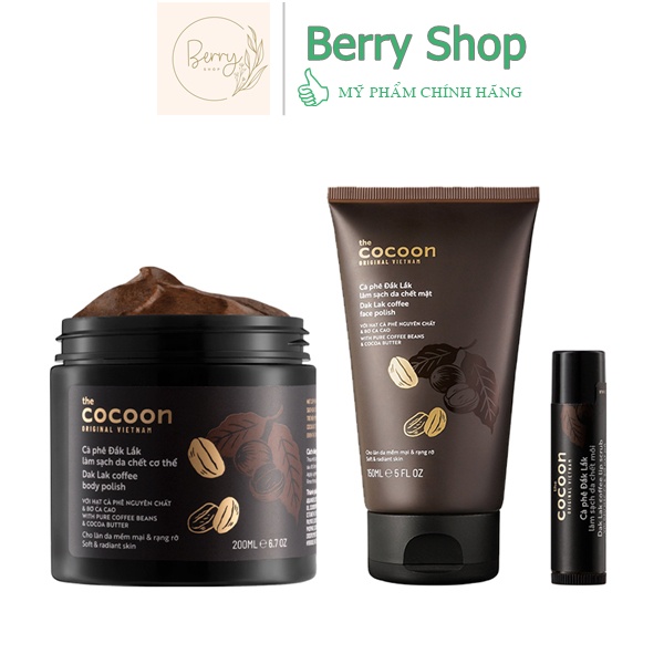 Tẩy tế bào Cocoon & Tẩy da chết Cocoon & Tẩy tế bào chết mặt Cocoon