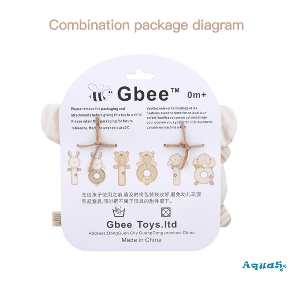 AQQ- Đồ chơi lục lạc lông mềm hình thỏ/gấu con/voi dễ thương cho bé sơ sinh