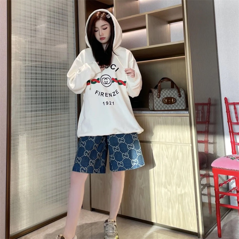 Gu Áo Hoodie In Chữ Phối Dây Đỏ Và Xanh Lá Thời Trang Mùa Thu Sớm