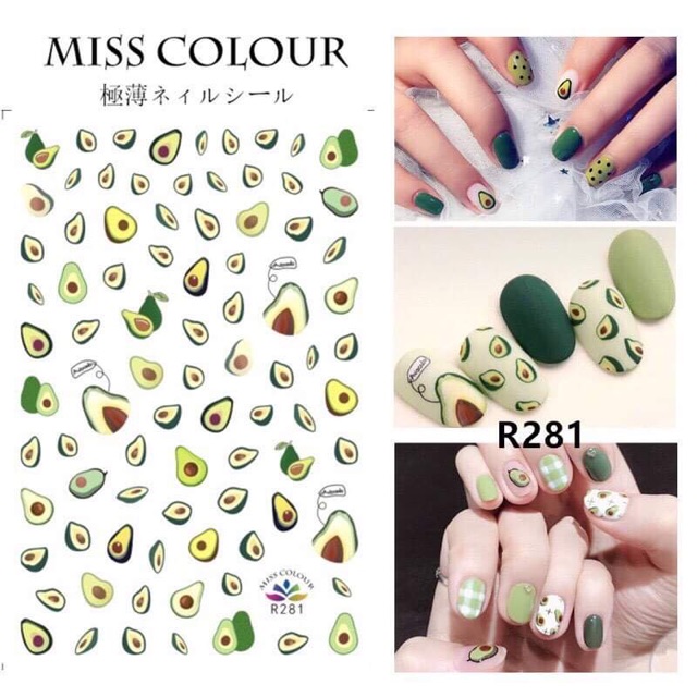Bộ 50 sticker dán móng cao cấp