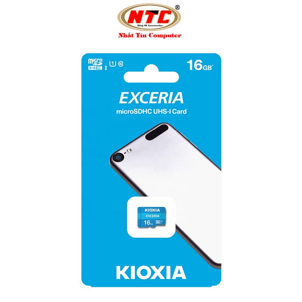 Thẻ nhớ MicroSDHC Kioxia Exceria 16GB UHS-I U1 100MB/s (Xanh)