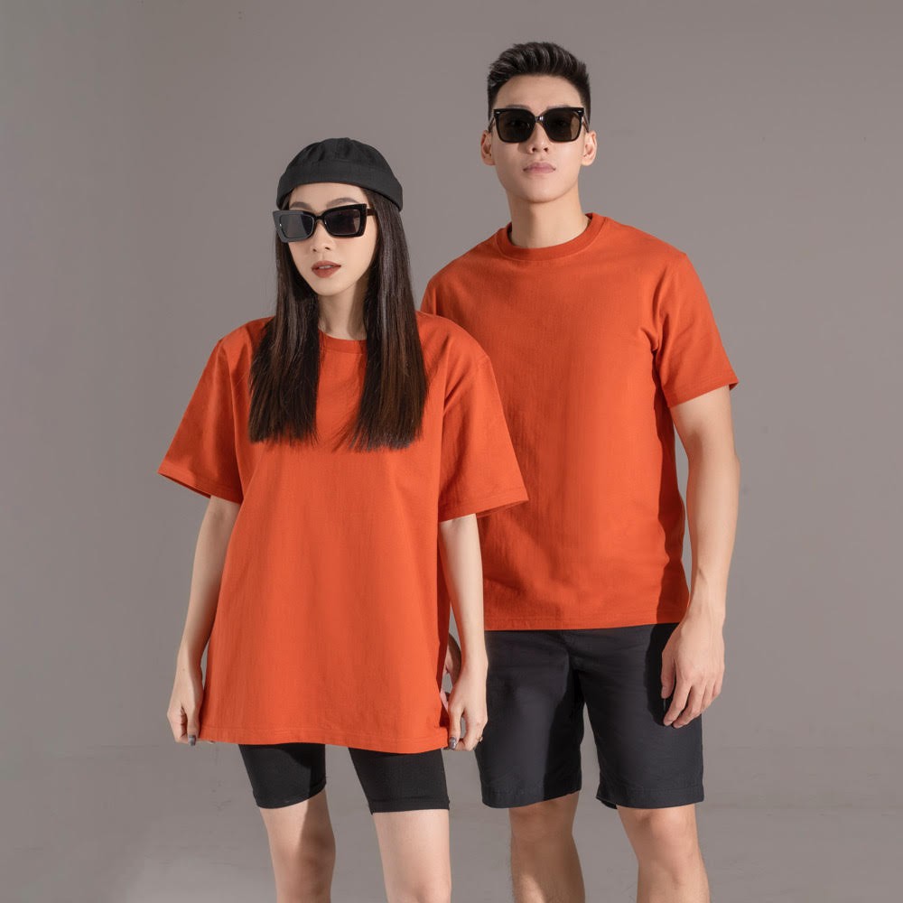 250G Áo thun Mynimal BST "Màu Nóng" chất vải 100% Cotton cao cấp - Áo phông Unisex định lượng 250gsm mùa Hè 2022