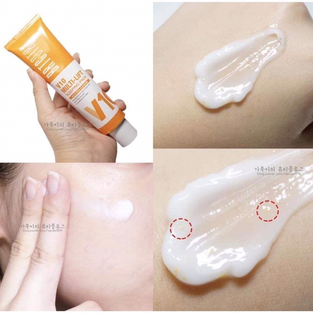 [order] MẶT NẠ NGỦ DƯỠNG TRẮNG NÂNG CƠ BRTC V10 MULTI LIFT SLEEPING PACK 20ml