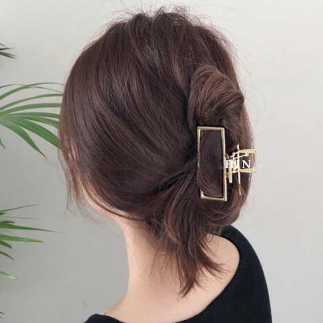 Kẹp Tóc Kim Loại B146 Thiết Kế Phong Cách Hàn Quốc Đơn Giản Dành Cho Nữ