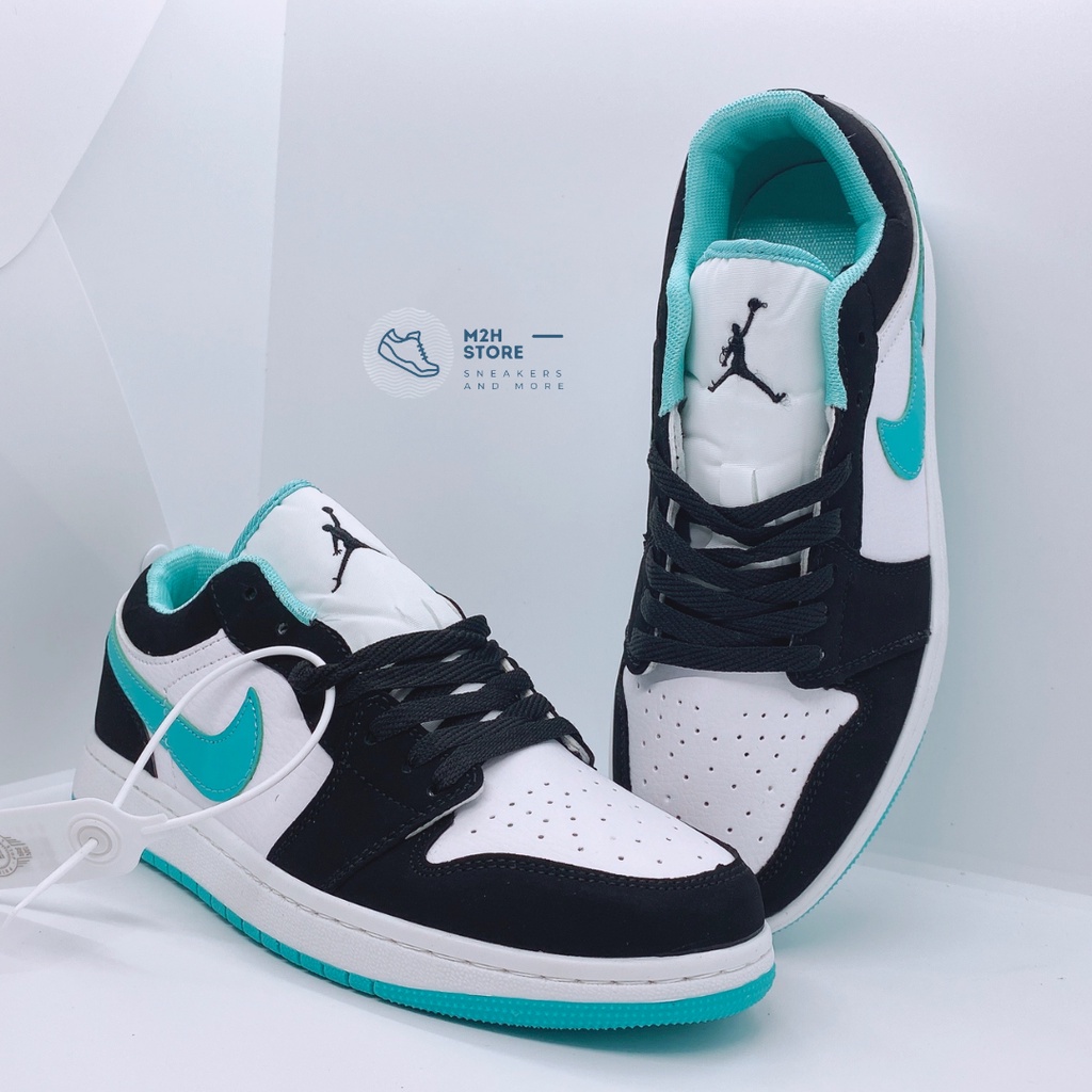 Giày Thể Thao Nam Nữ Sneaker Air Jordan 1 Cổ Thấp Xanh Ngọc Full Size | BigBuy360 - bigbuy360.vn