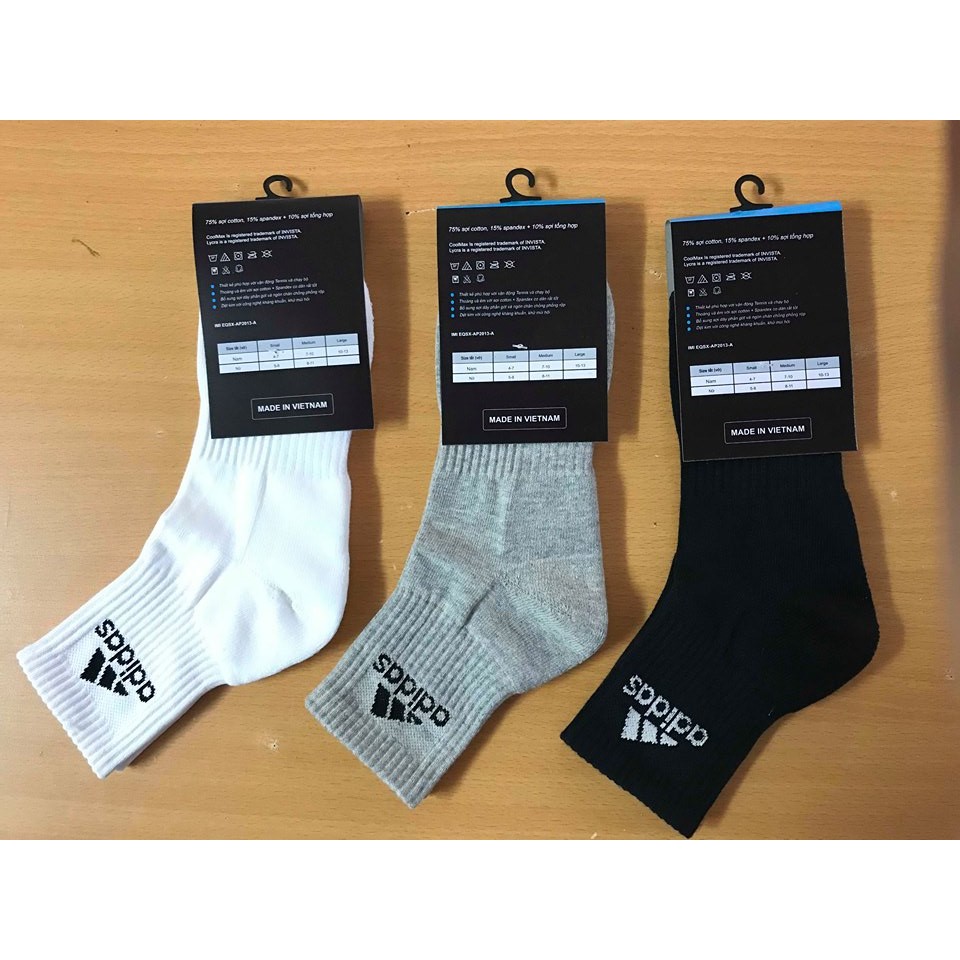 Tất Adidas tennis 100% cotton cao cổ