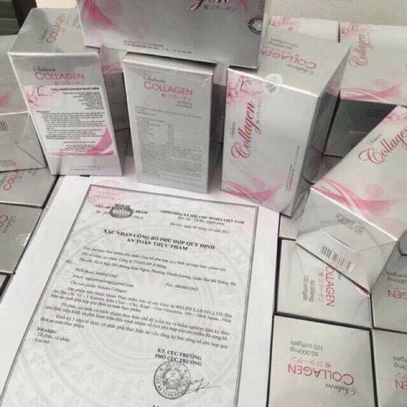 Viên uống Collagen Sakura nhập khẩu từ Nhật Bản bổ sung dinh dưỡng cho phụ nữ đẹp da đẹp dáng khoẻ mạnh trắng da 120v