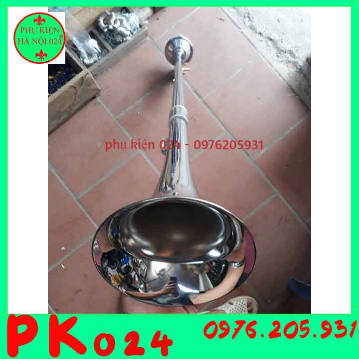 Còi Hơi, Kèn Hơi 1 Loa Mạ Chrome 60cm - 70cm Cho Ô Tô Dùng Điện 24V
