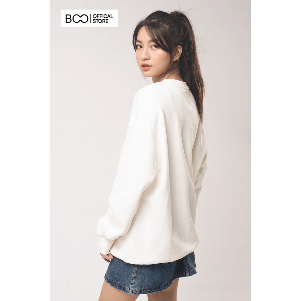 Áo Sweatshirt Nỉ Không Mũ Nam Nữ Unisex BOO Dáng Oversize In Hình Mickey Cao Cấp | BigBuy360 - bigbuy360.vn