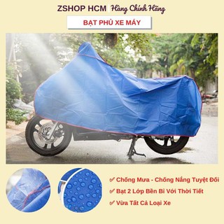 Bạt Phủ Xe Máy [FREESHIP] Áo Trùm Xe Máy Vải Dù Che Nắng, Chống Mưa Bụi, Bạt Phủ Size Rộng