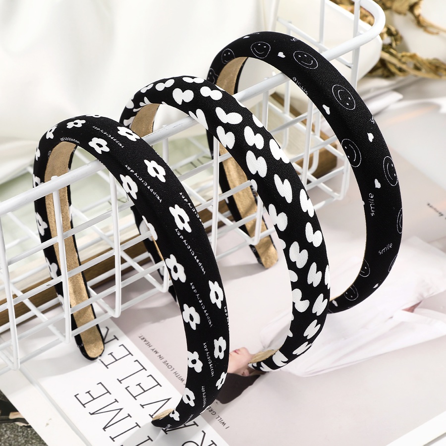 Cài tóc bằng xốp in họa tiết hoa/ chấm bi phong cách Hàn Quốc thanh lịch mới cho nữ