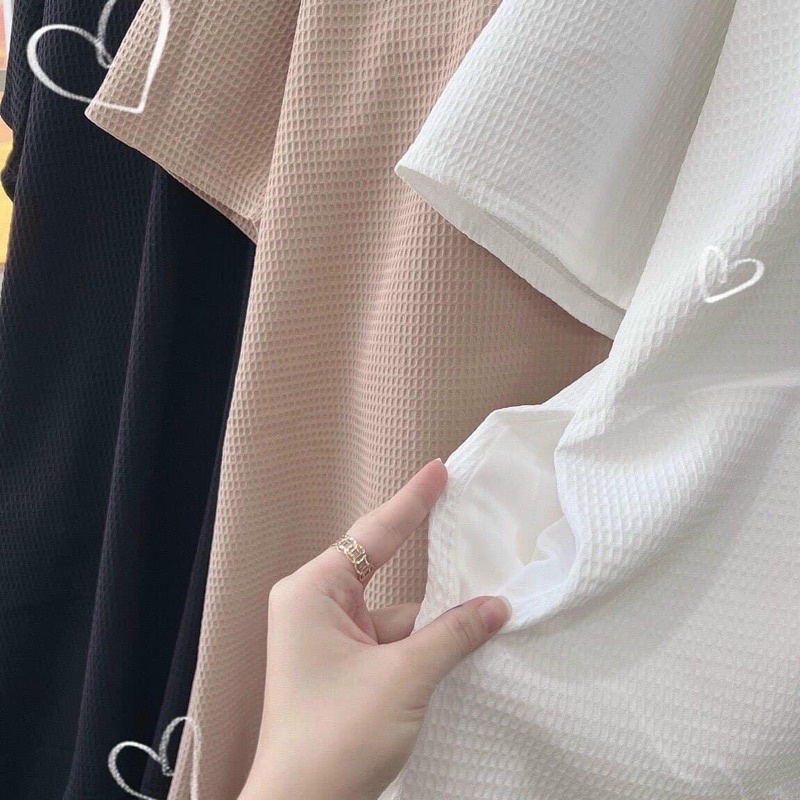 Đầm Polo oversize tổ ong 3 màu ( Ảnh thật/Video)