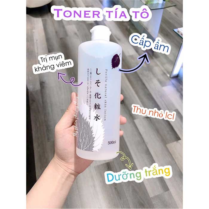 Lotion tía tô Perilla dưỡng ẩm và làm sáng da, Nước hoa hồng toner tía tô Dokudami Nhật Bản