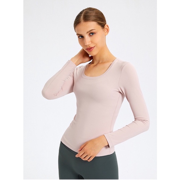 Áo Dài Tay Tập Gym -Áo Tập Yoga, Áo Thể Thao Dài Tay Thu Đông 2022 Không Kèm Mút Vải Lulu Cao Cấp.