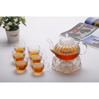 [SIÊU GIẢM GIÁ]  Bộ ấm chén thủy tinh SET63