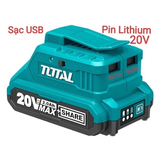 20v đế sạc có cổng usb total tucli2001