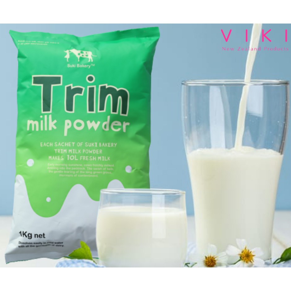 [Chính hãng] Sua New Zealand - Sữa Bột Tách Béo Sữa Không Đường Suki Bakery gói 1 Kg