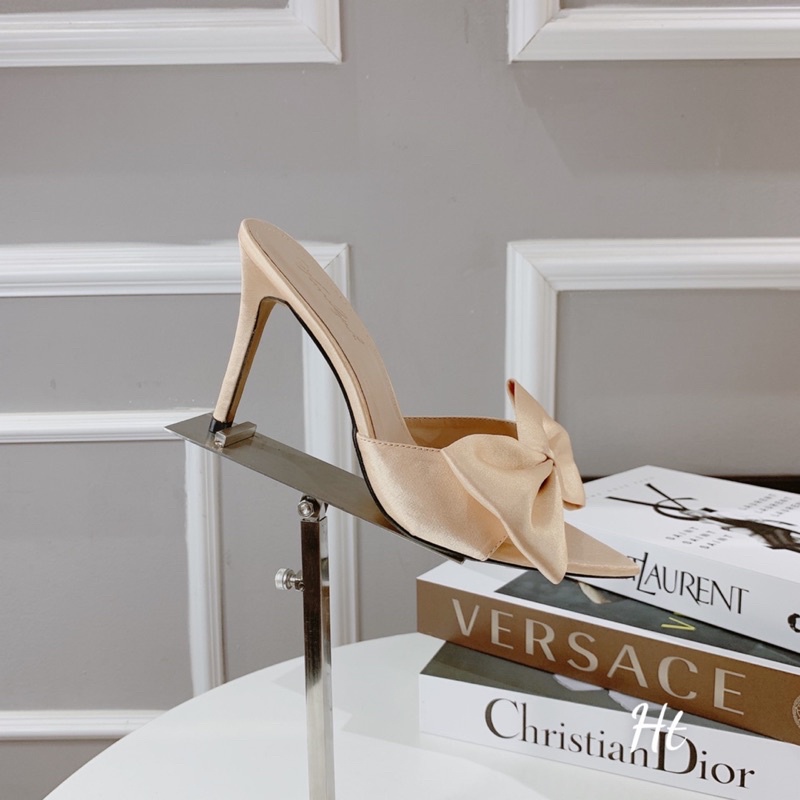 ❤️ Guốc nơ xinh gót nhọn 9cm. Hàng có sẵn