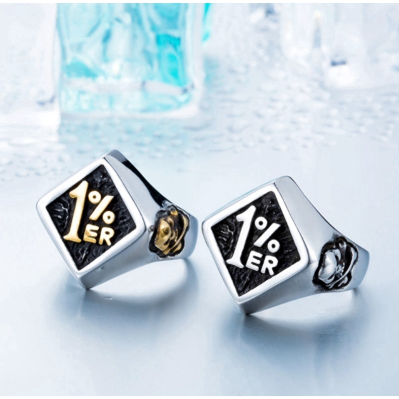 Thiết kế nhẫn hợp kim titan Skull Style Punk Rock cho nam giới