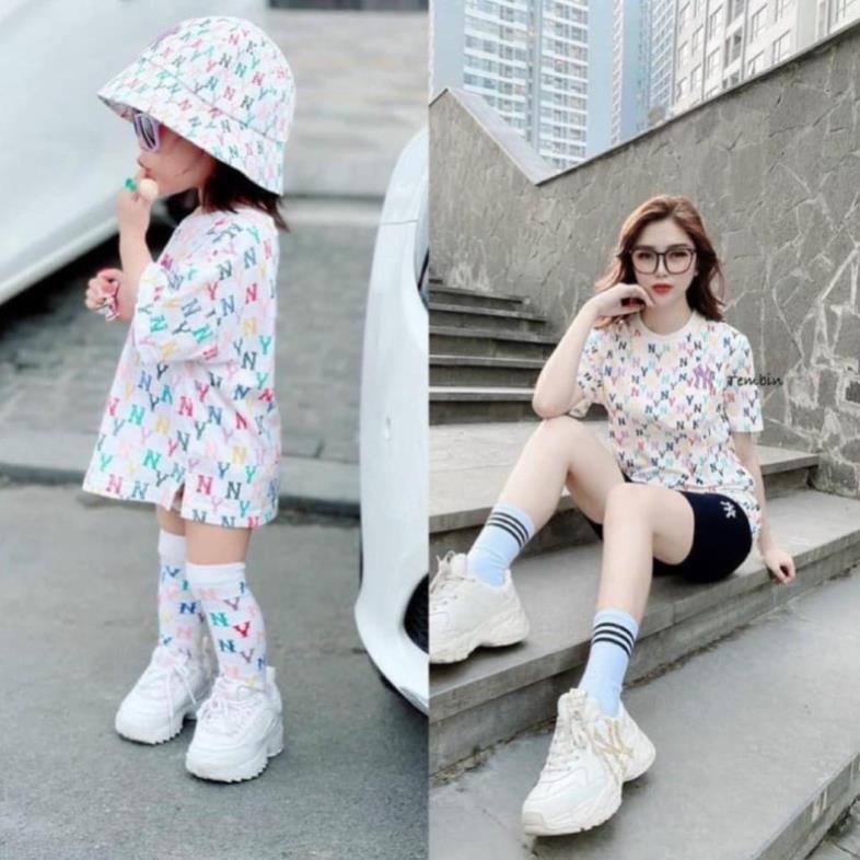 (HOTTREND 2021) (Kho Sỉ Nam Đinh) ÁO ĐÔI MẸ CON CHƯ LEO TRẮNG ཾ