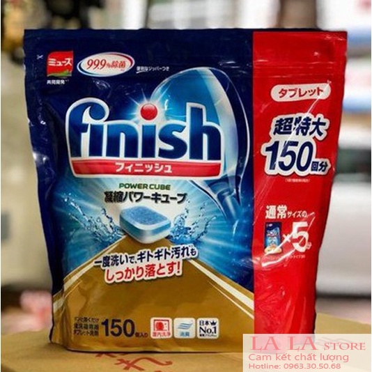 Viên rửa bát Finish Power Cube Nhật Bản  dành cho máy rửa bát