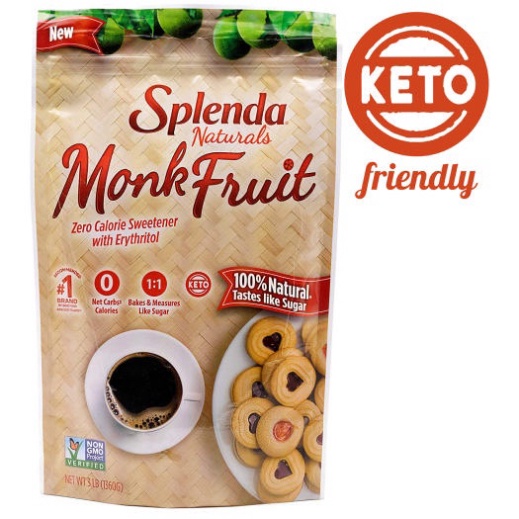 [Nhập Khẩu Mỹ] Đường Splenda Monkfruit Naturals Cho Người Tiểu Đường Ăn Kiêng Giảm Cân Chiết Xuất Từ La Hán Quả