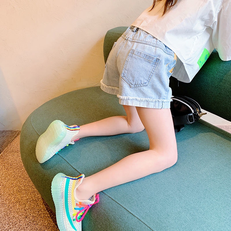 Quần Short Denim Co Giãn Thoải Mái Thời Trang Mùa Hè Cho Bé Gái 5 Tuổi