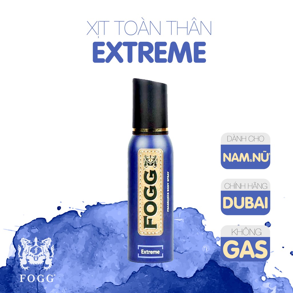 Xịt toàn thân nước hoa FOGG DUBAI dùng để khử mùi,tạo mùi thơm,dùng được cho cả nam và nữ,lưu hương lâu đến 8 tiếng