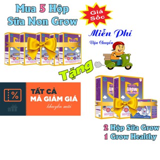 Combo 5 hộp sữa non grow colostrum tặng 2 hộp sữa cùng loại + 1 siro grow healthy