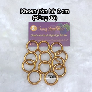 Khoen tròn hở màu đồng đỏ