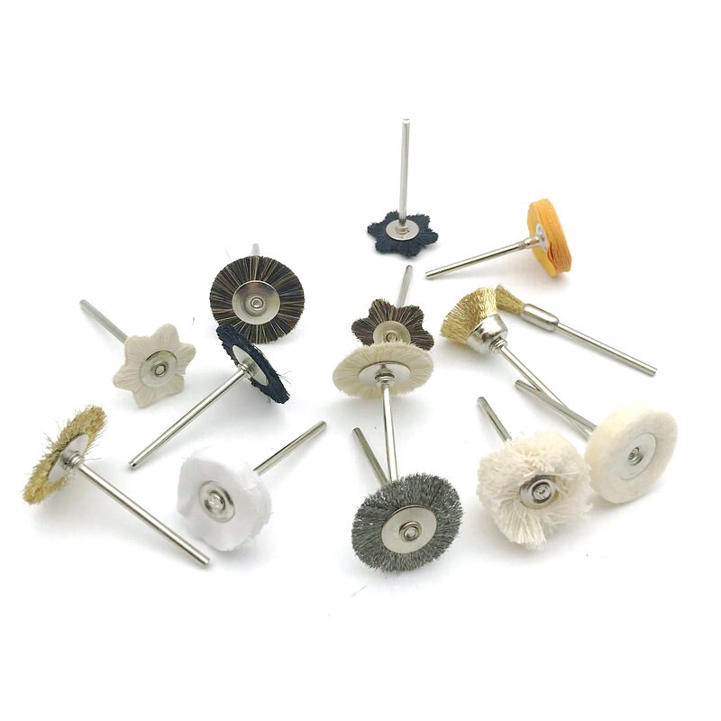 Set 14 cọ đánh bóng dạng bánh xe xoay thân 2.35mm HP chuyên dụng cho nha khoa