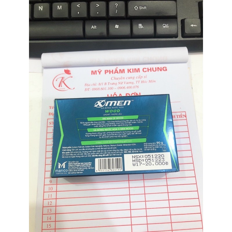 cục xà phòng tắm Xmen nước hoa 90g