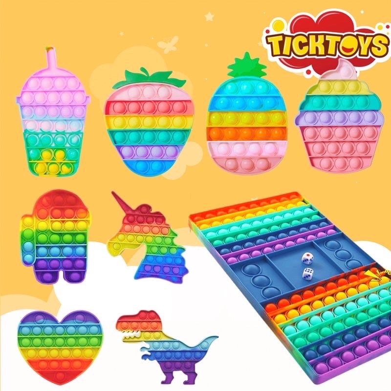 Pop it bàn cờ khổng lồ kèm xúc xắc