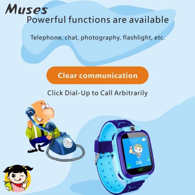 Muse07 Đồng hồ thông minh cho trẻ em Đồng hồ điện thoại thông minh cho Android IOS Life LBS không thấm nước