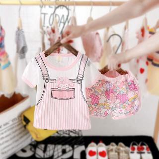 Set áo thun & quần short cho bé gái