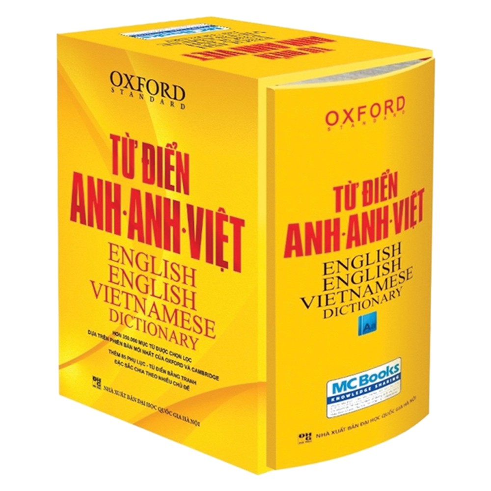 Sách - Từ Điển Anh Anh Việt Phiên Bản Bìa Cứng Màu Vàng - Giải Nghĩa Đầy Đủ Ví Dụ Phong Phú  - MCB