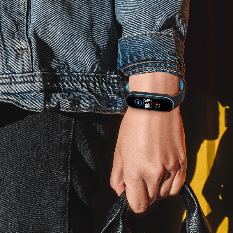 Dây đeo đồng phụ phụ kiện thiết kế phối hai màu trẻ trung thích hợp cho Xiaomi Mi Band 3 4 5 6 M3 M4