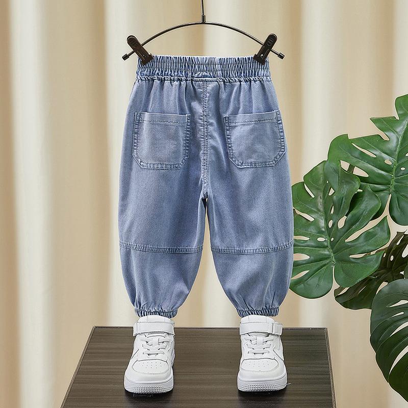 [Babycat Hàng Có Sẵn Quần Jean Tencel Mỏng Dáng Rộng Phong Cách Nhật Hàn Chống Muỗi Thời Trang Mùa Hè Nhật Bản Dành Cho Bé Trai