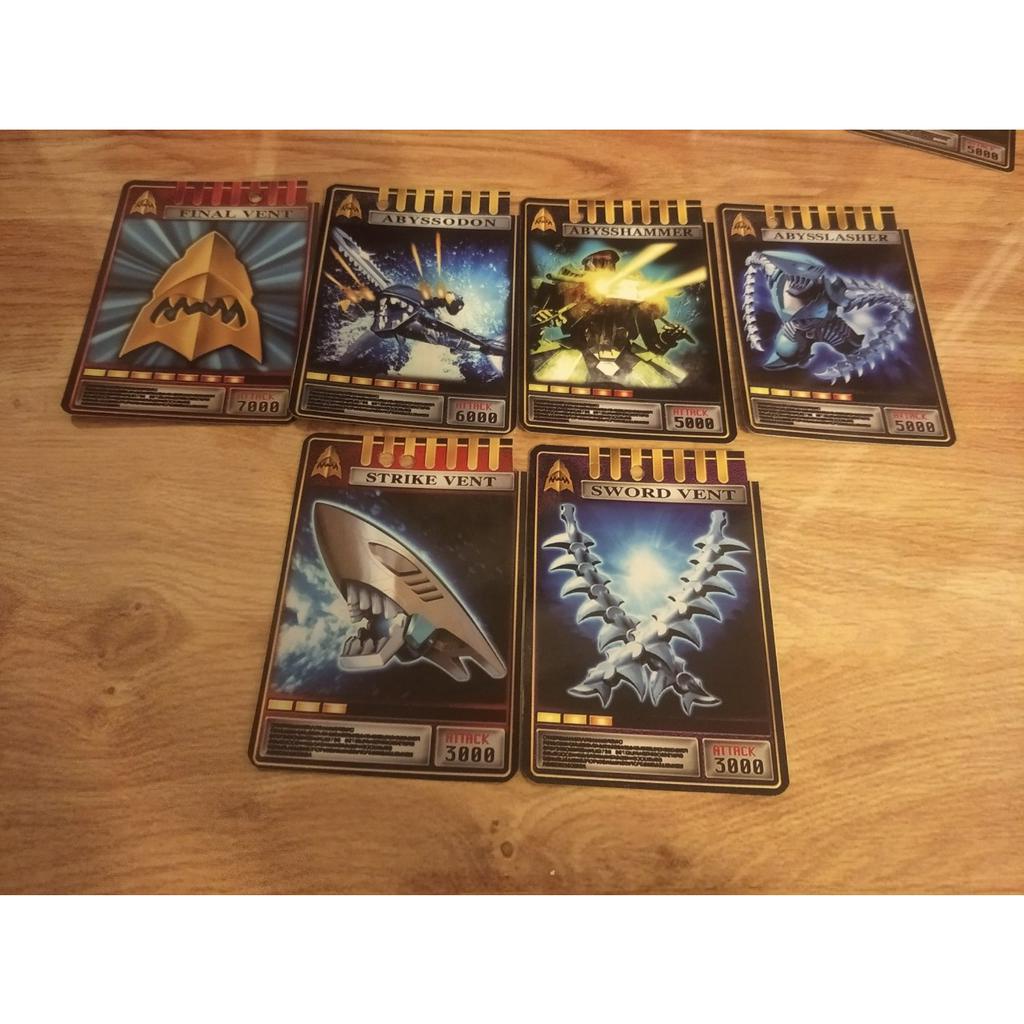 Đồ chơi Advent Cards Set card 6 card abyss In dx đọc được của series phim Siêu nhân Kamen rider Ryuki