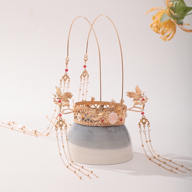 Set kim quan cài tóc phượng hoàng kèm trâm