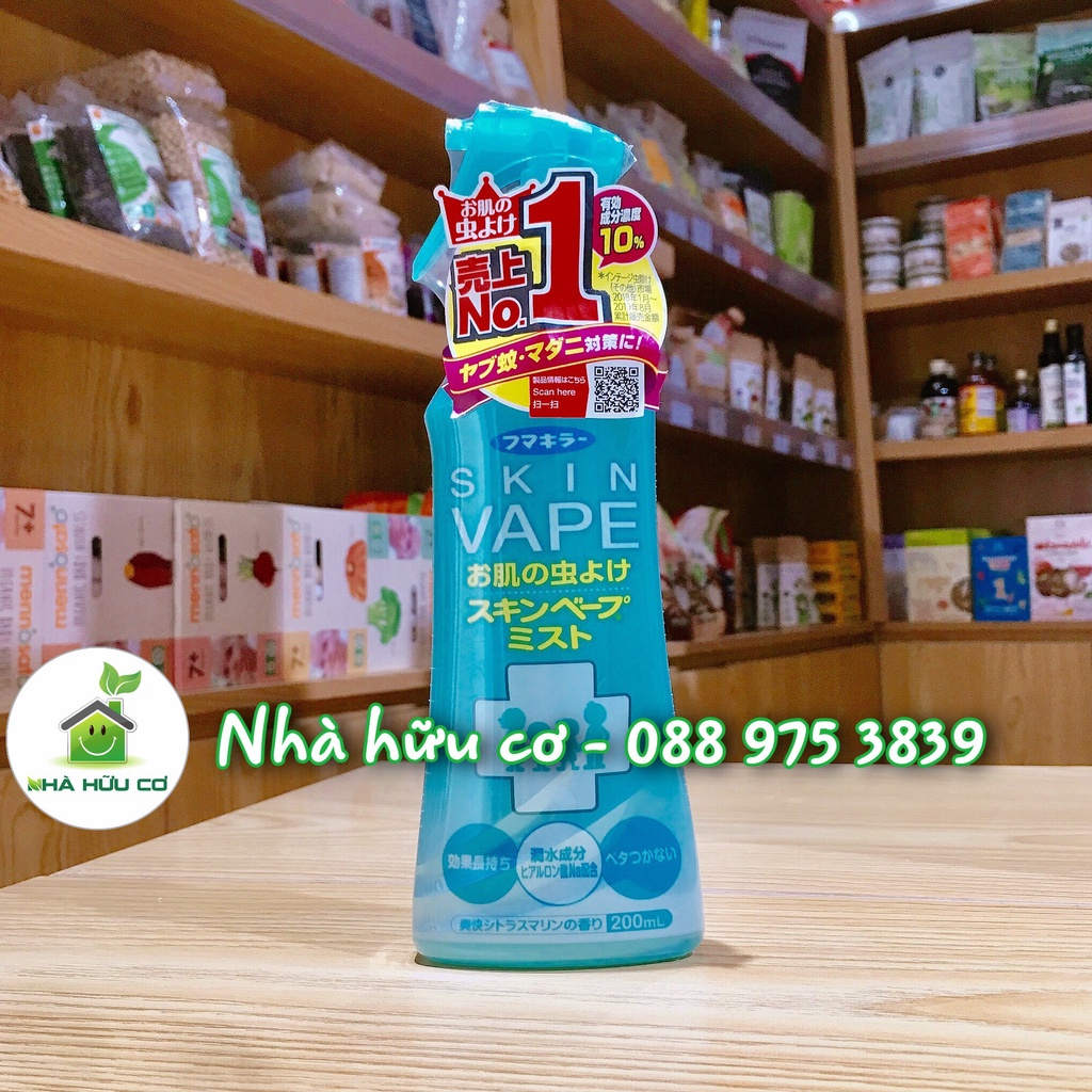 Xịt chống muỗi và côn trùng cho bé Skin Vape Nhật Bản - Nhà hữu cơ