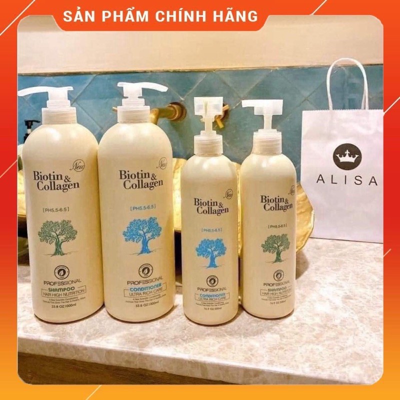 Cặp DẦU GỘI XẢ BIOTIN trắng COLLAGEN NEW 500ml - 1000ml Mĩ Phẩm Gía Sỉ | BigBuy360 - bigbuy360.vn