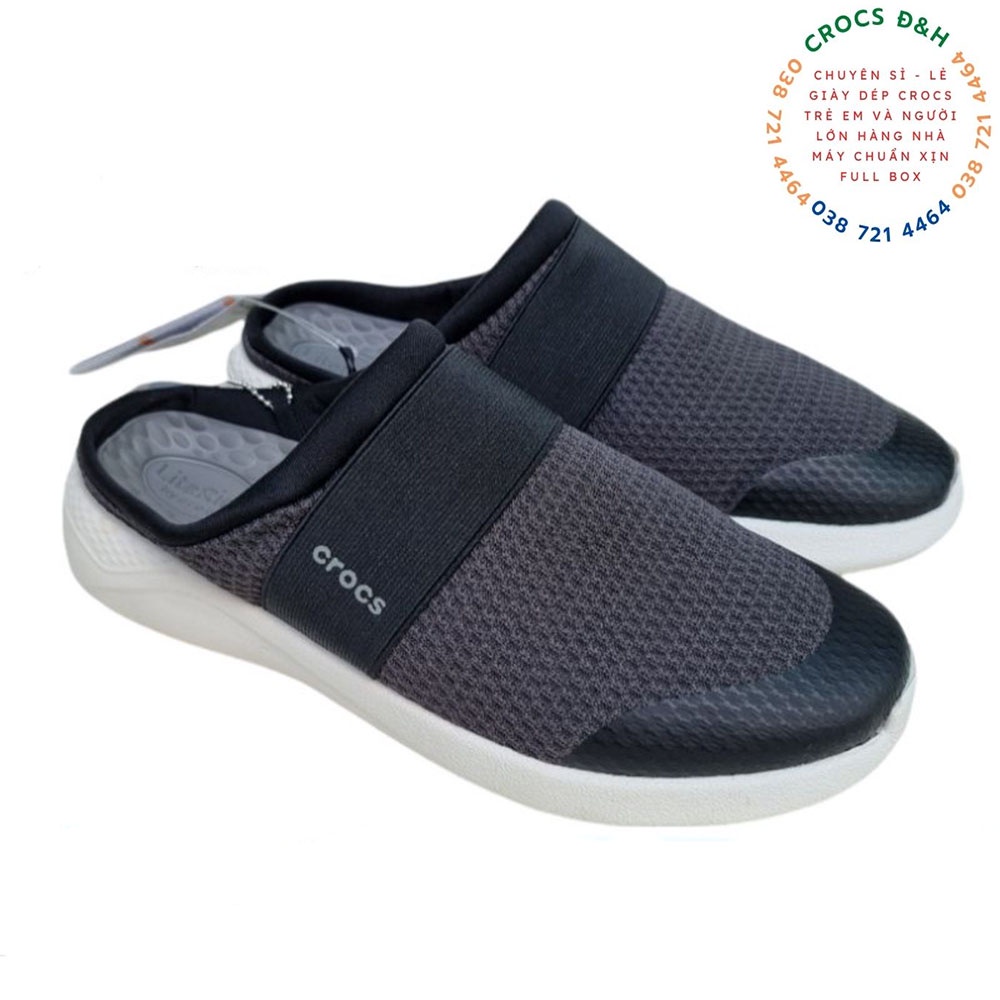 Giày dép crocs - giày sục lười vải lưới crocs literide mesh mule cho nam chống trơn trượt, chống hôi chân, hàng xuất xịn
