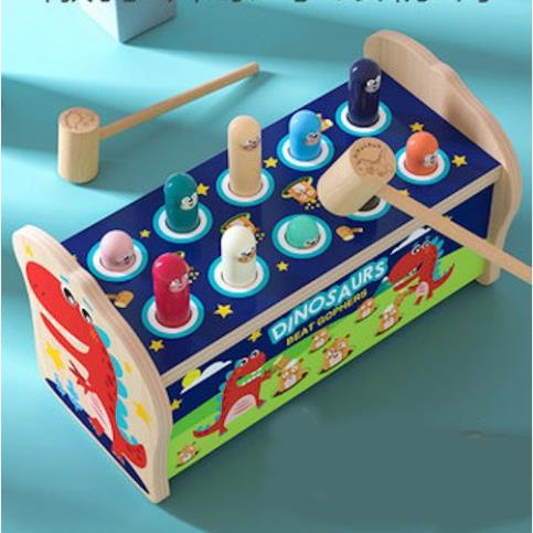 Đồ chơi trí tuệ thông minh mô phỏng Đồ chơi đập chuột bằng gỗ cho bémô phỏng đồ chơi giáo dục sớm trẻ em 1- 3 tuổi