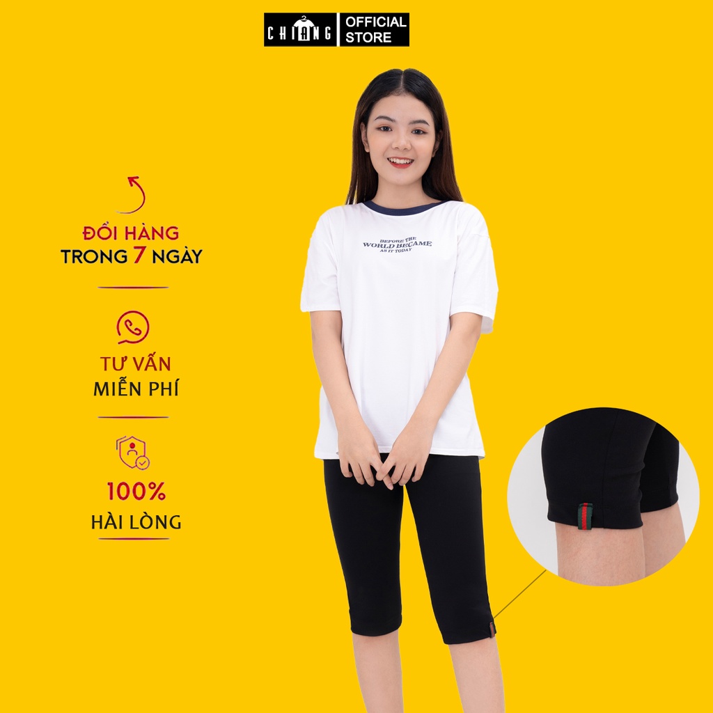 Quần Legging Lửng Qua Gối Vạch Đỏ CHIANG Chất Umi Co giãn mềm mịn thoáng mát không xù lông F13 | BigBuy360 - bigbuy360.vn