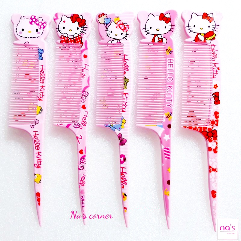 Lược nhựa rẻ ngôi size lớn dài 23cm Hello kitty dễ thương