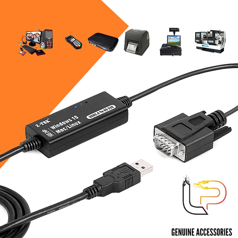 CÁP CHUYỂN USB 2.0 RA RS232 1.5M Z-TEK (ZE707)