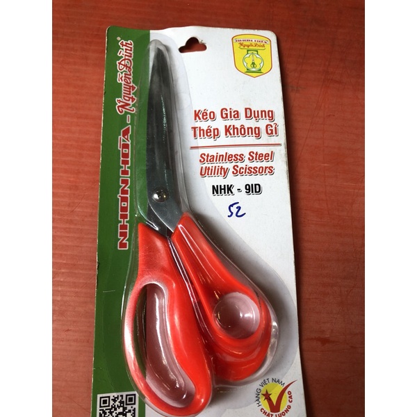 Kéo gia dụng Nhơn Hoà thép không gỉ chất lượng cao kéo cắt vải kéo gia đình