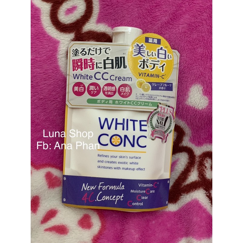 Sữa Dưỡng Thể Trắng Da White Conc White CC Cream Nhật Bản ( Dưỡng ẩm toàn thân và kem nền bật tông) 200g