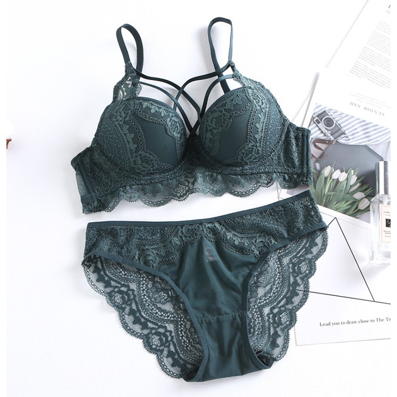 Bộ Đồ Lót Có Gọng Nâng Ngực Ren Lưới Sexy S187